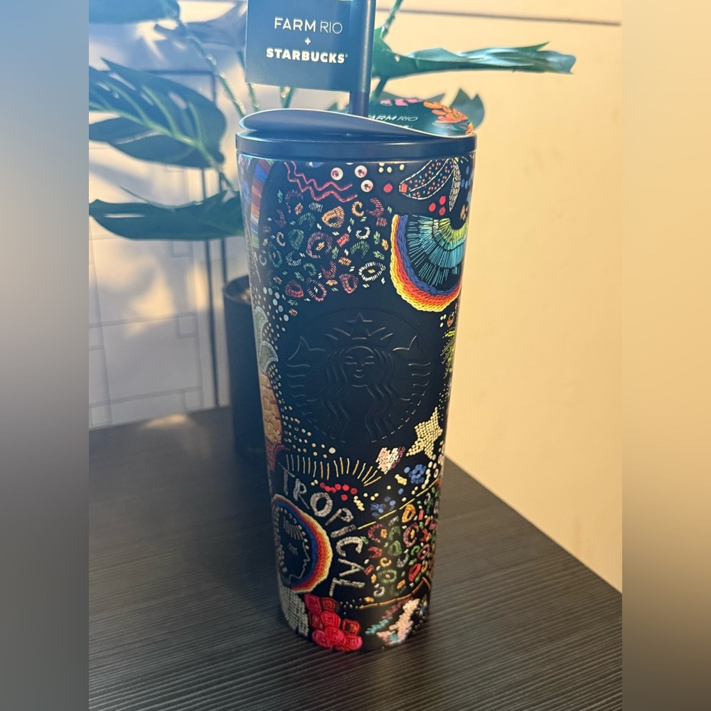 FARM Rio + Starbucks “Tropical Sol” 24 oz Tumbler NWT